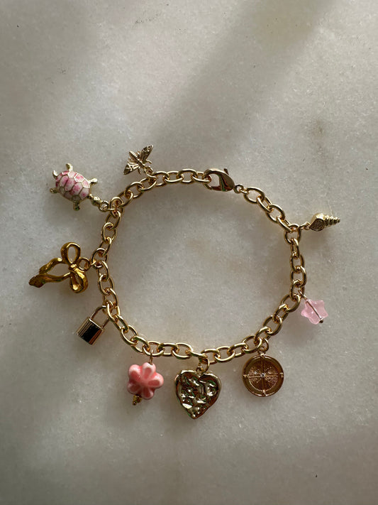 Charm Bracelet- Pink
