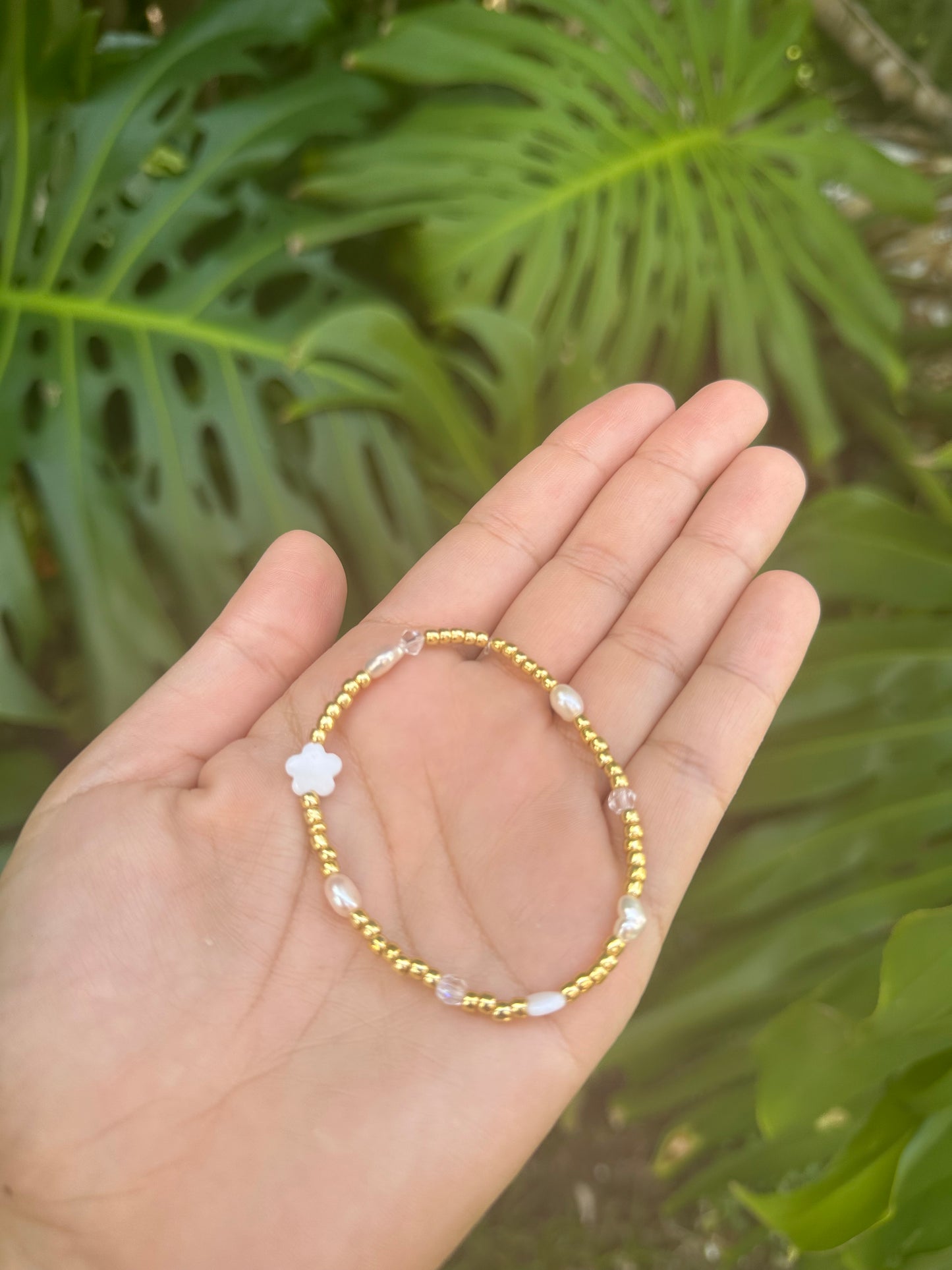 Floral Beaded Bracelet