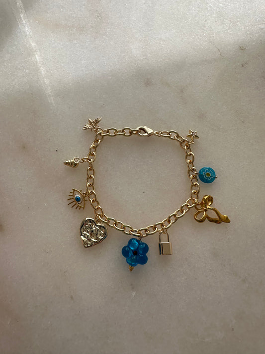 Charm Bracelet- Blue